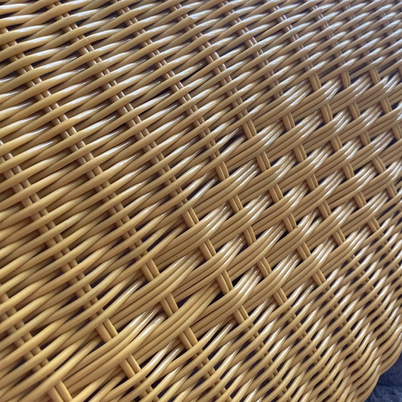 Marchioness Macy Yellow Wicker Straw Bamboo Box Purse Handbag Vintage 1950s 🌞 - Picture 12 of 16